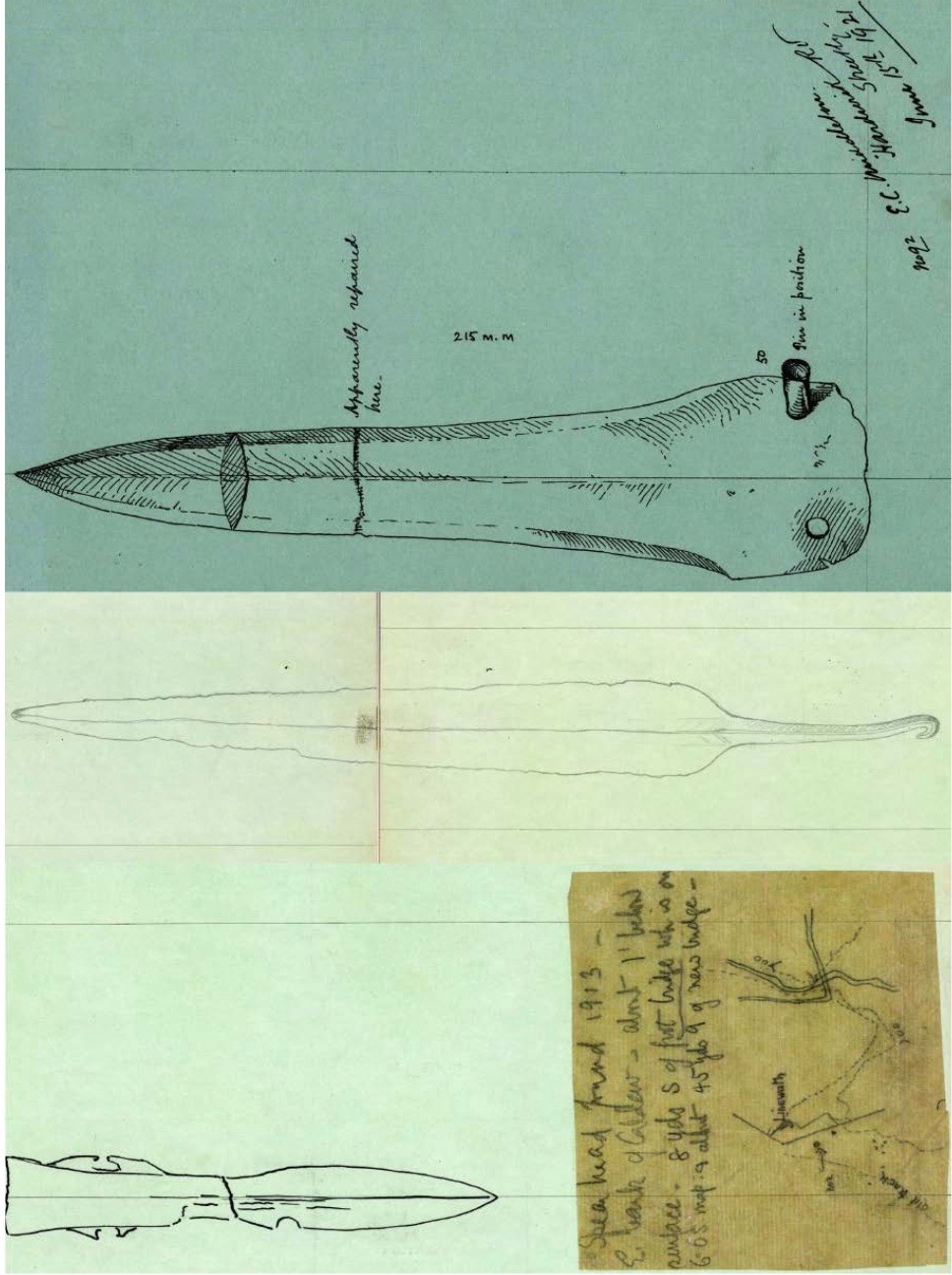 Figure 4: Variations in Index card illustrations from sketches to measured typographic drawings 